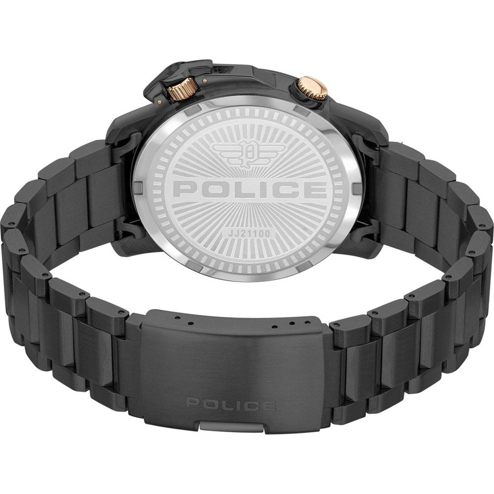Police Black Stainless Steel Dress Watch