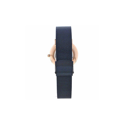 BERING Navy Blue Stainless Steel Dress Watch