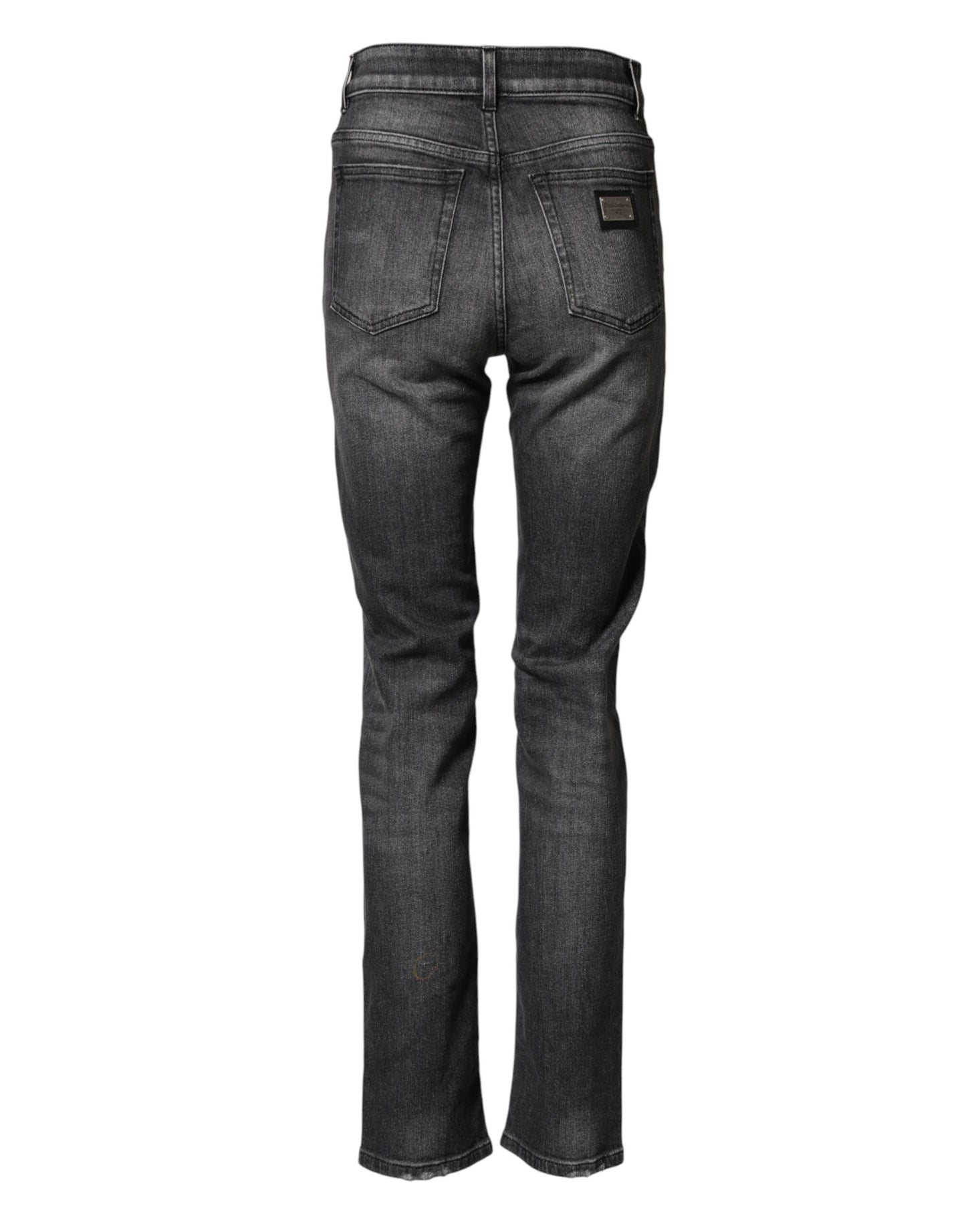 Dolce & Gabbana Gray High Waist Cotton Skinny Denim Jeans