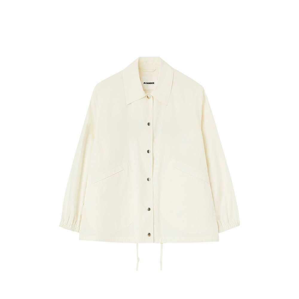 Jil Sander White Cotton Shell Jacket