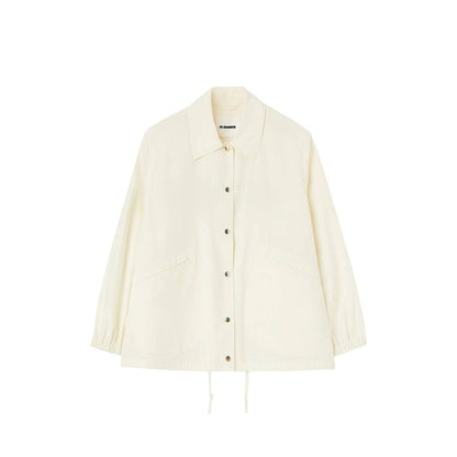 Jil Sander White Cotton Shell Jacket