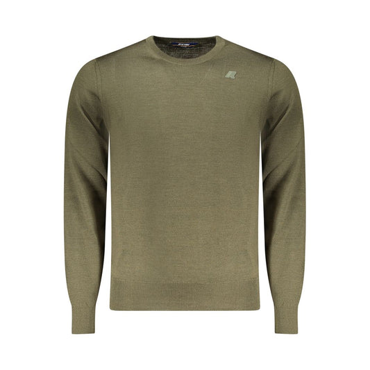 K-WAY Green Wool Men Sweater