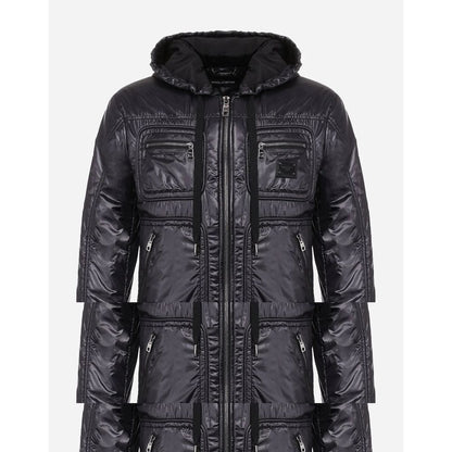 Dolce & Gabbana Blue Nylon Jackets & Coat