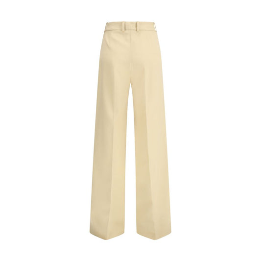 Ermanno Scervino Yellow Fleece Wool Casual Pants