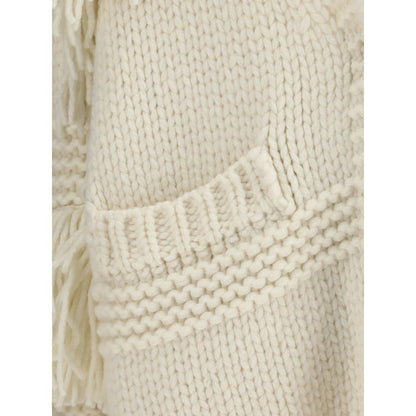 Moncler Grenoble Cream Polyamide Cardigan