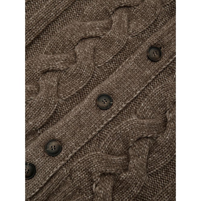 Gran Sasso Brown Wool Cardigan