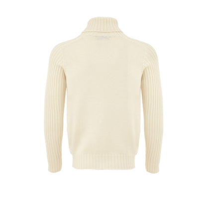 Gran Sasso White Wool Turtleneck