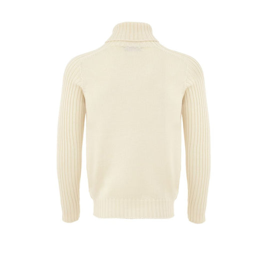 Gran Sasso White Wool Turtleneck