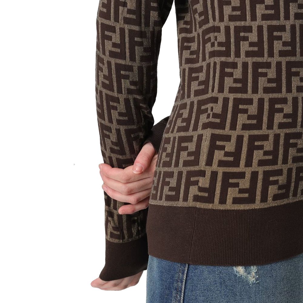 Fendi Brown Cotton Sweatshirt