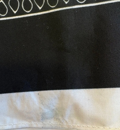 Dolce & Gabbana Black White Bandana Square Men Foulard Scarf