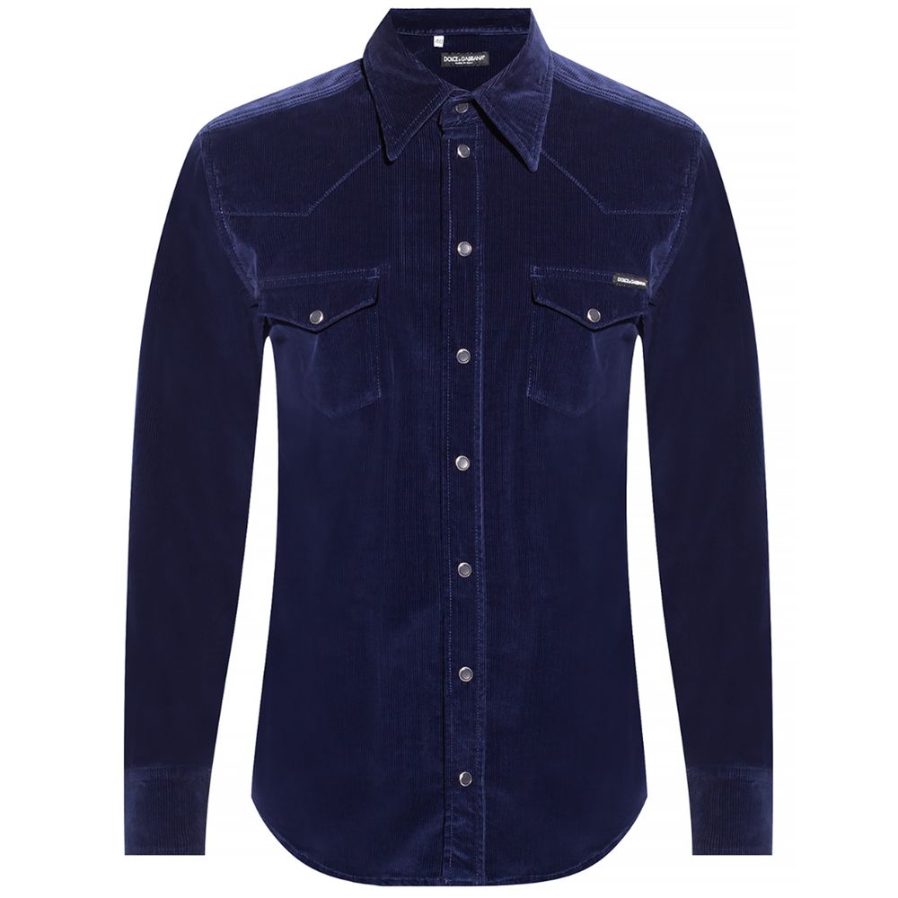 Dolce & Gabbana Blue Cotton Shirt