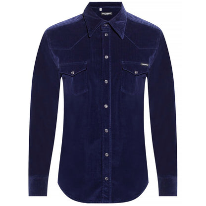 Dolce & Gabbana Blue Cotton Shirt