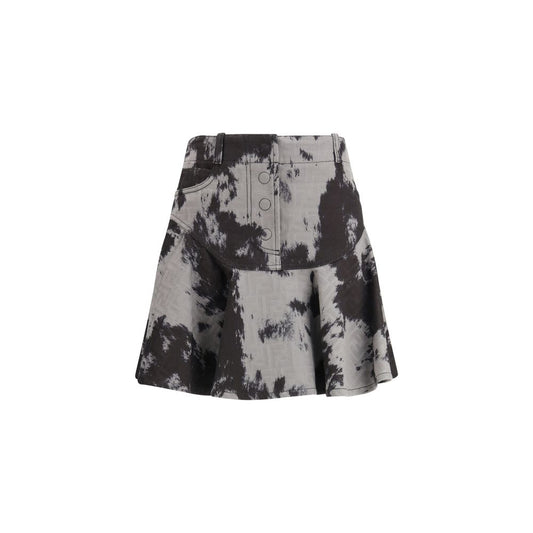 Fendi Black Cotton Mini Skirt
