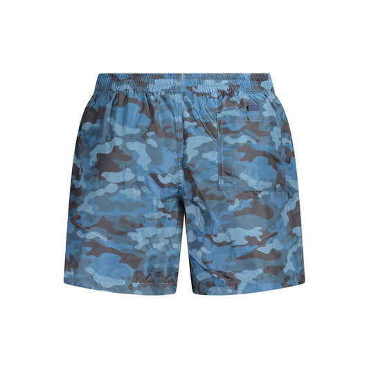 Norway 1963 Blu Polyester Men's Swim Boxer