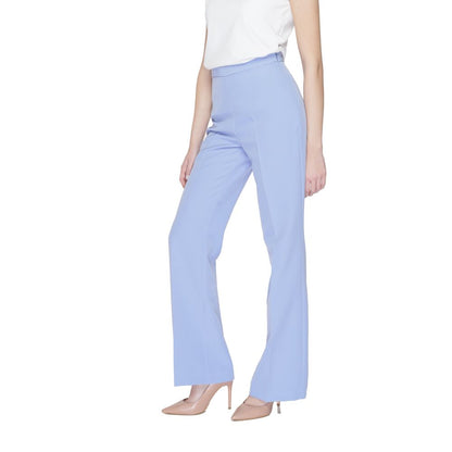 Silence Purple Polyester Casual Pants