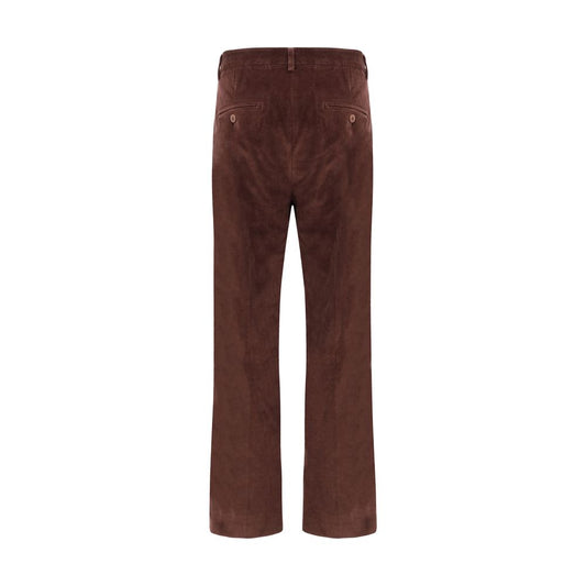 Max Mara Bordeaux Cotton Cropped Pants