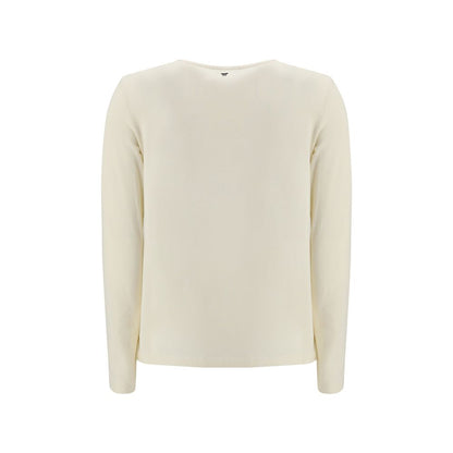 Max Mara Cream Cotton Long Sleeve T-Shirt