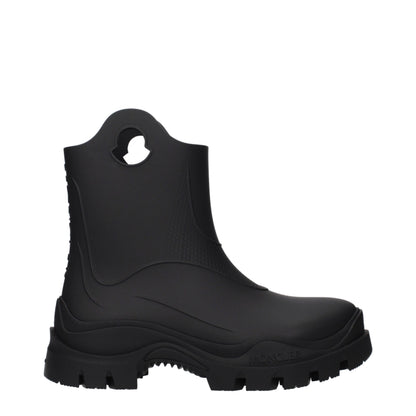 Moncler Black Cotton Ankle Boots