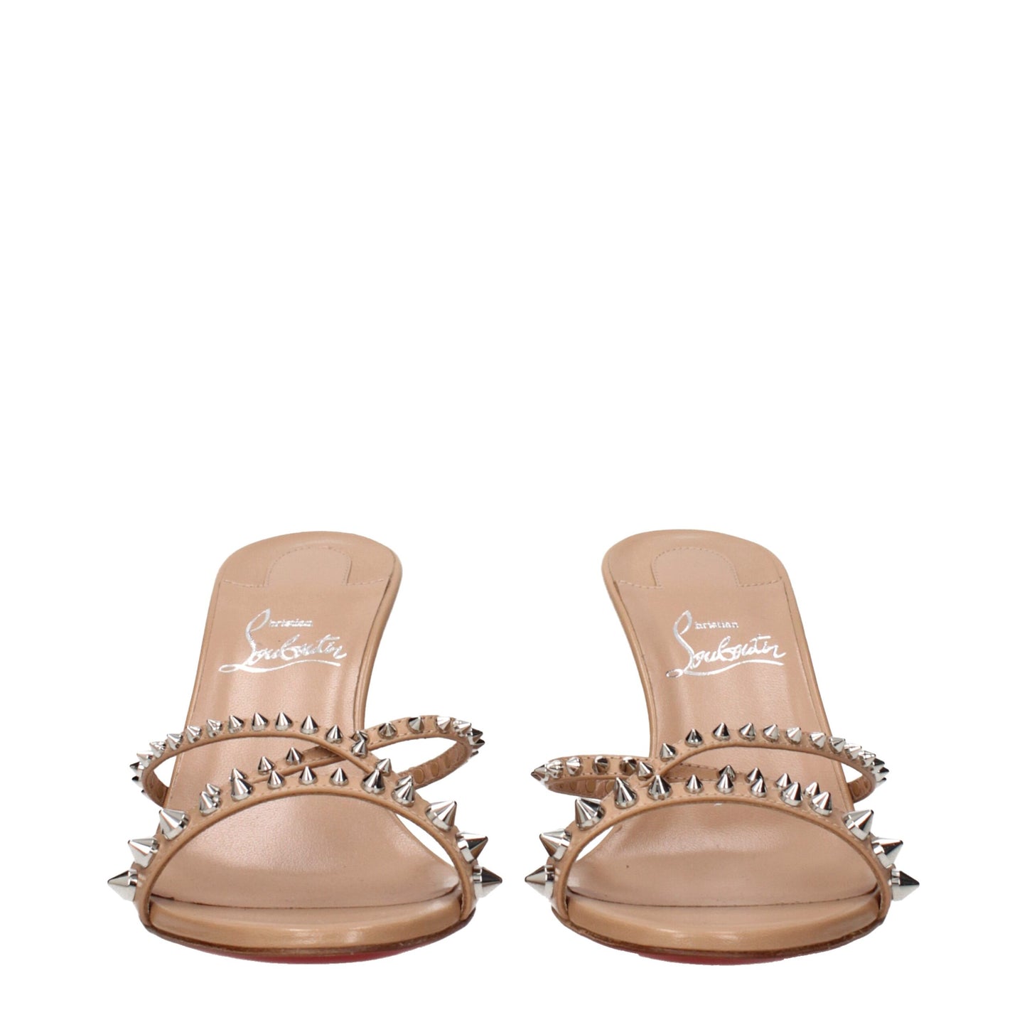 Christian Louboutin Pink Leather Stiletto Heel Sandals