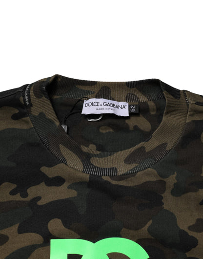 Dolce & Gabbana Multicolor Camouflage Men Sweatshirt  Sweater