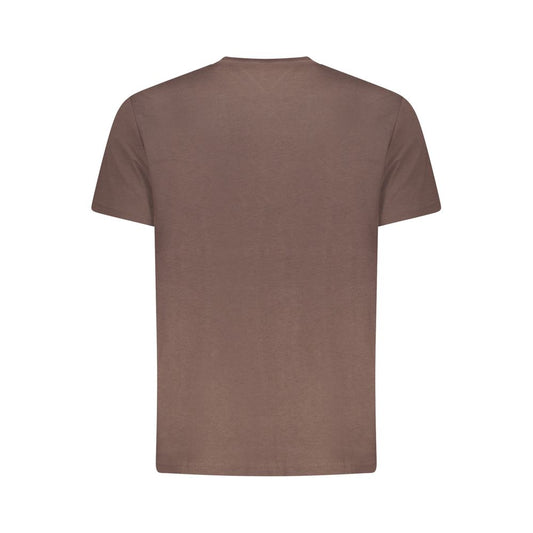 Tommy Hilfiger Brown Cotton Men's T-Shirt