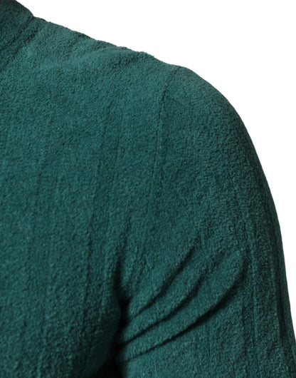 Dolce & Gabbana Dark Green Cotton Blend Men Crew Neck T-shirt