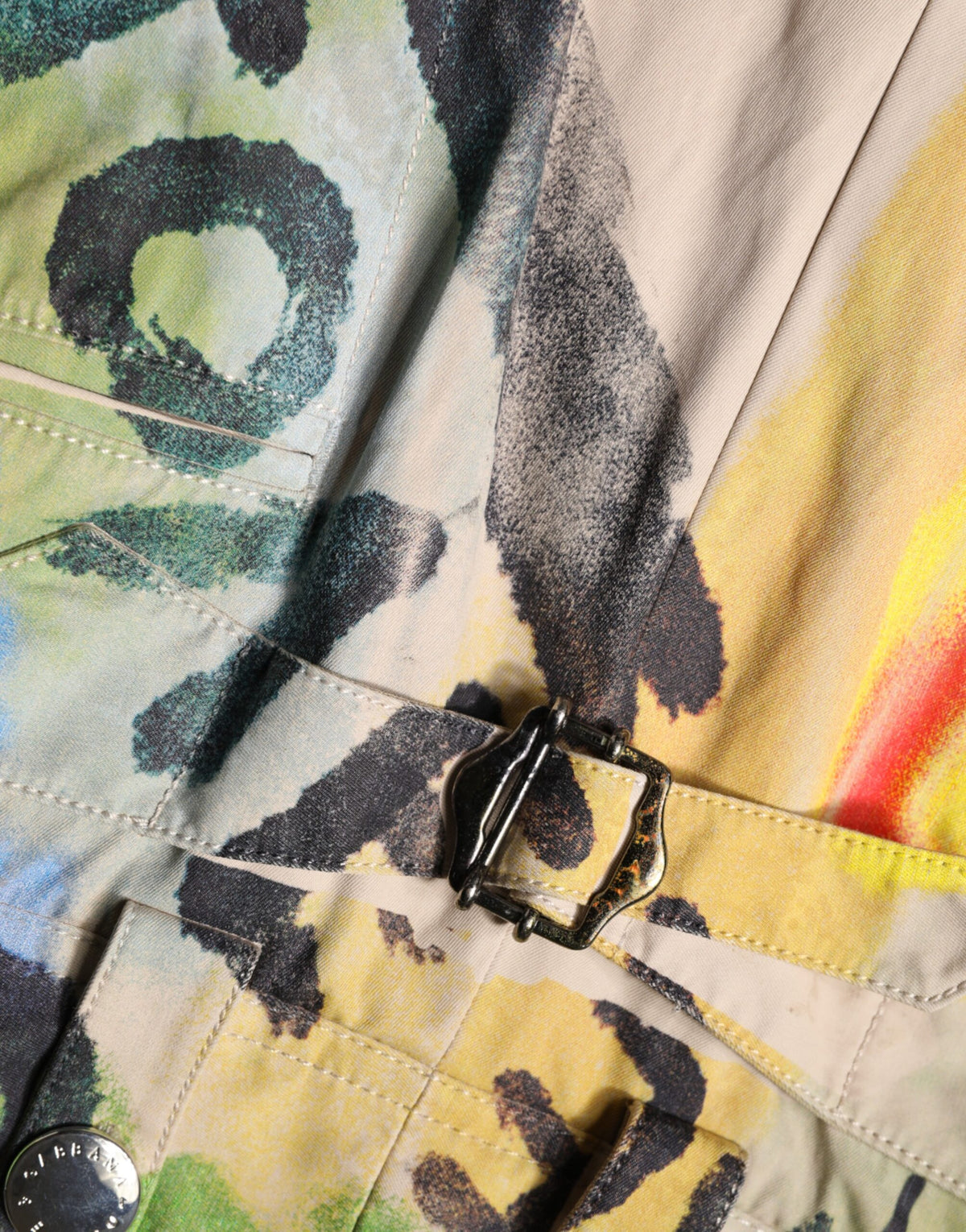 Dolce & Gabbana Multicolor Graffiti High-Waist Bermuda-Shorts
