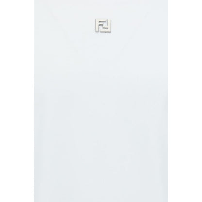 Fendi White Cotton T-Shirt