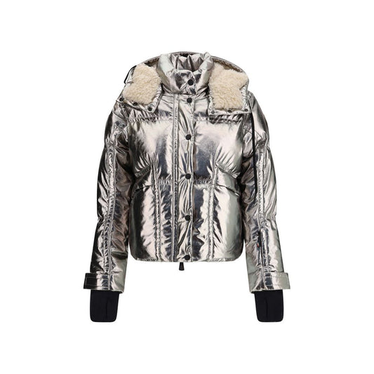 Moncler Grenoble Silver Polyester Coat