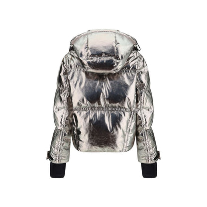 Moncler Grenoble Silver Polyester Coat