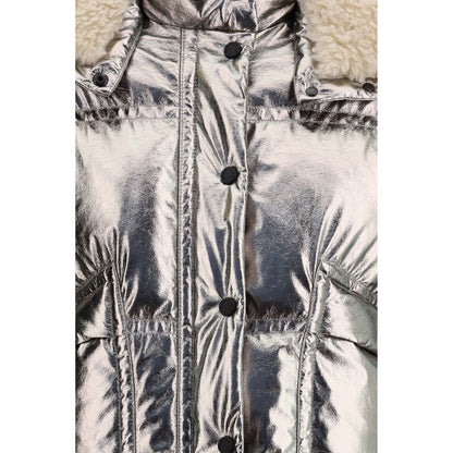 Moncler Grenoble Silver Polyester Coat