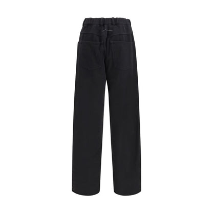 MM6 Black Cotton Casual Pants