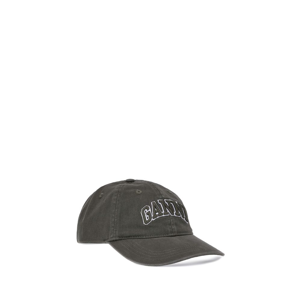 Ganni Bicolor Cotton Cap (Baseball Hat)