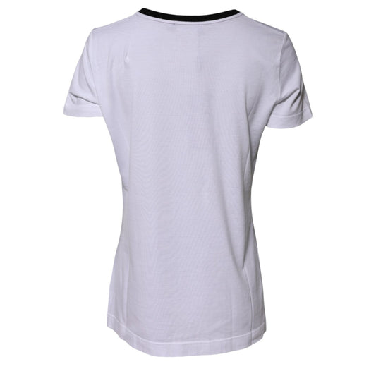 Dolce & Gabbana White Eleganza Cotton Crew Neck Tee T-shirt