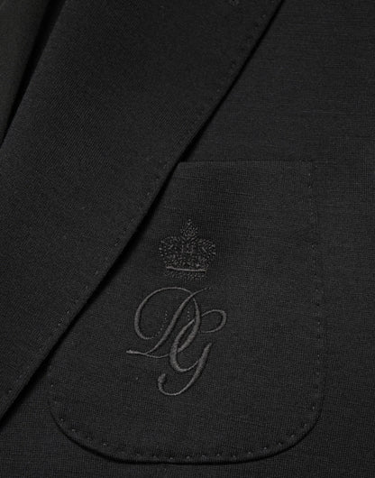 Dolce & Gabbana Black Wool Single Breasted 2 Button Blazer