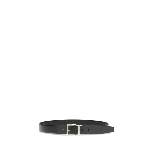 Prada Black Calf Leather Bos Taurus Regular Belt