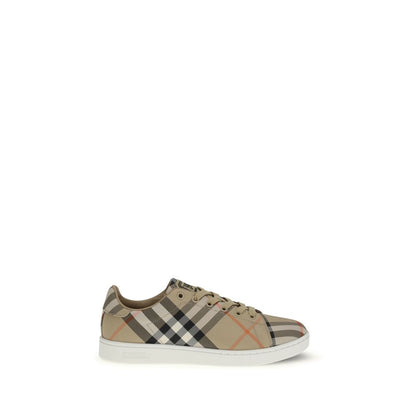 Burberry Beige Cotton Low Top Sneakers
