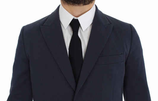 Dolce &amp; Gabbana Blauer Freizeitblazer aus Baumwollstretch