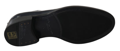 Dolce &amp; Gabbana – Blaue Derby-Schuhe aus Leder für formelle Anlässe