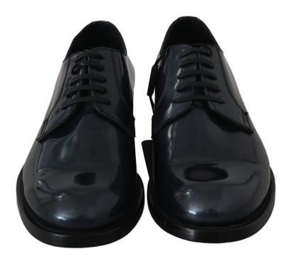 Dolce &amp; Gabbana – Blaue Derby-Schuhe aus Leder für formelle Anlässe