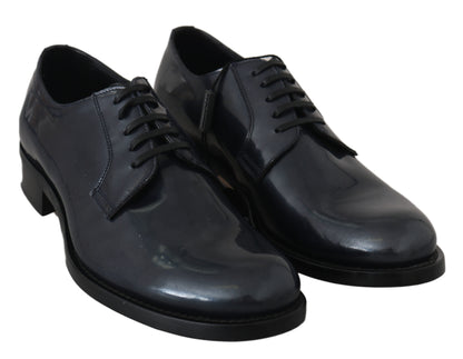 Dolce &amp; Gabbana – Blaue Derby-Schuhe aus Leder für formelle Anlässe