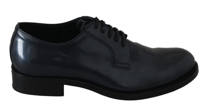 Dolce &amp; Gabbana – Blaue Derby-Schuhe aus Leder für formelle Anlässe