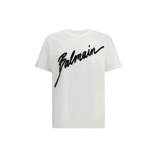 Balmain White Cotton T-Shirt
